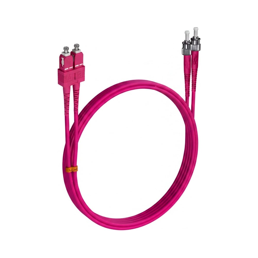 Шнур оптический KOSCAB dpc SC/UPC-ST/UPC 50/125 OM4 3.0мм 53м LSZH (патч-корд) шт КОС-DPC-504-SC/U-ST/U-3.0-53