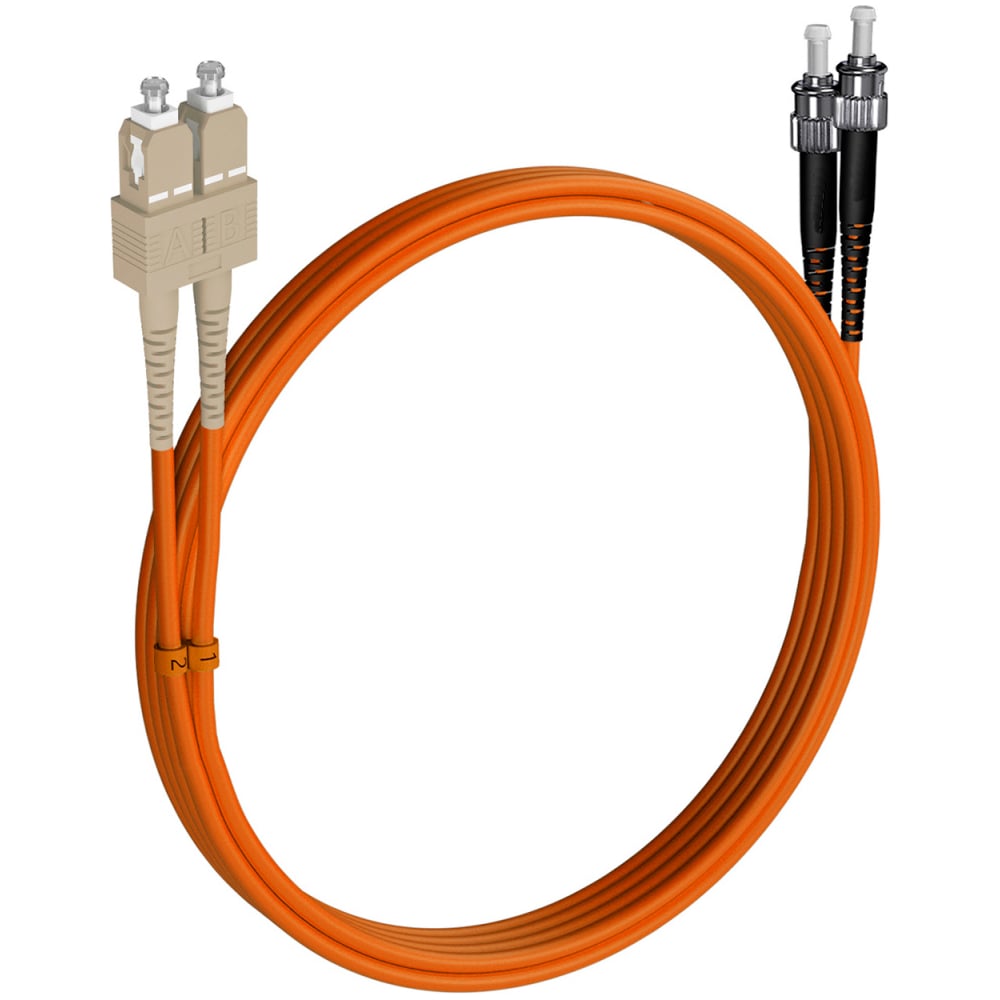 Шнур оптический KOSCAB dpc SC/UPC-ST/UPC 62.5/125 2.0мм 63м LSZH (патч-корд) шт КОС-DPC-62.5-SC/U-ST/U-2.0-63