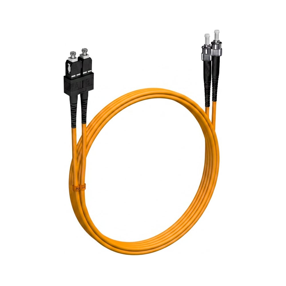 Шнур оптический KOSCAB dpc SC/UPC-ST/UPC 9/125 3.0мм 4м LSZH (патч-корд) шт КОС-DPC-9-SC/U-ST/U-3.0-4