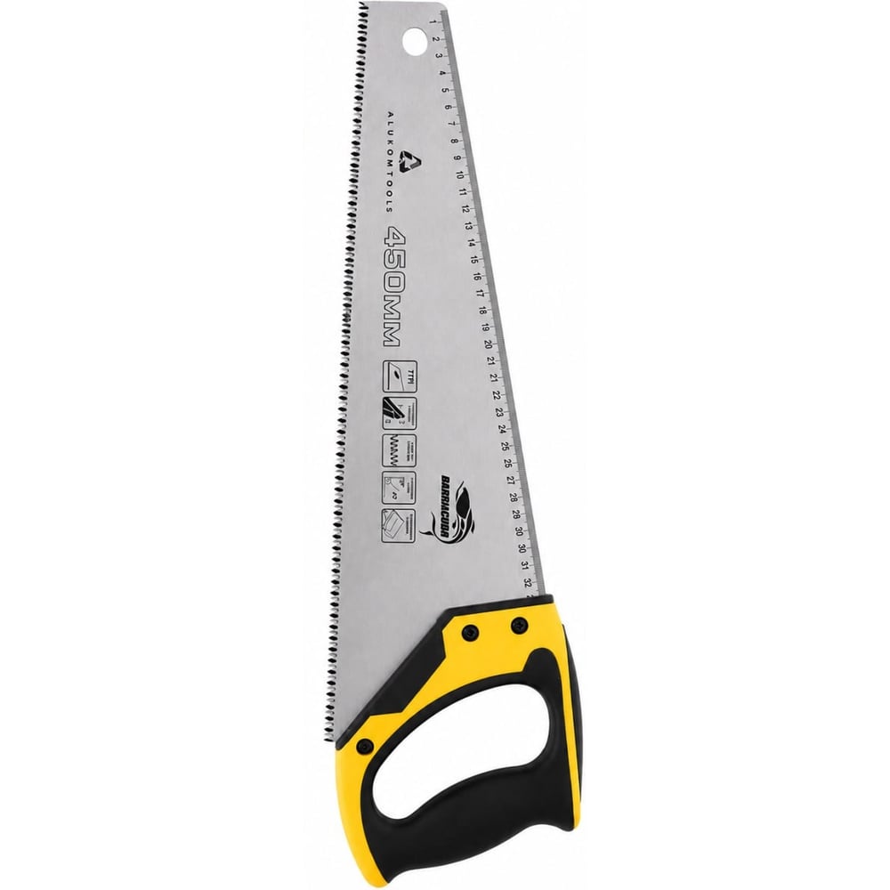 Ножовка по дереву ALUKOMTOOLS 450 мм BARRACUDA АТ-НД457