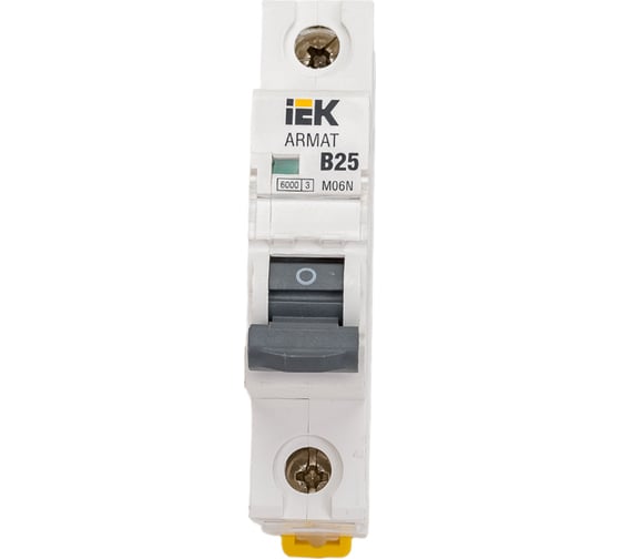 Изображение товара Автоматический выключатель IEK M06N 1P B 25А AR-M06N-1-B025