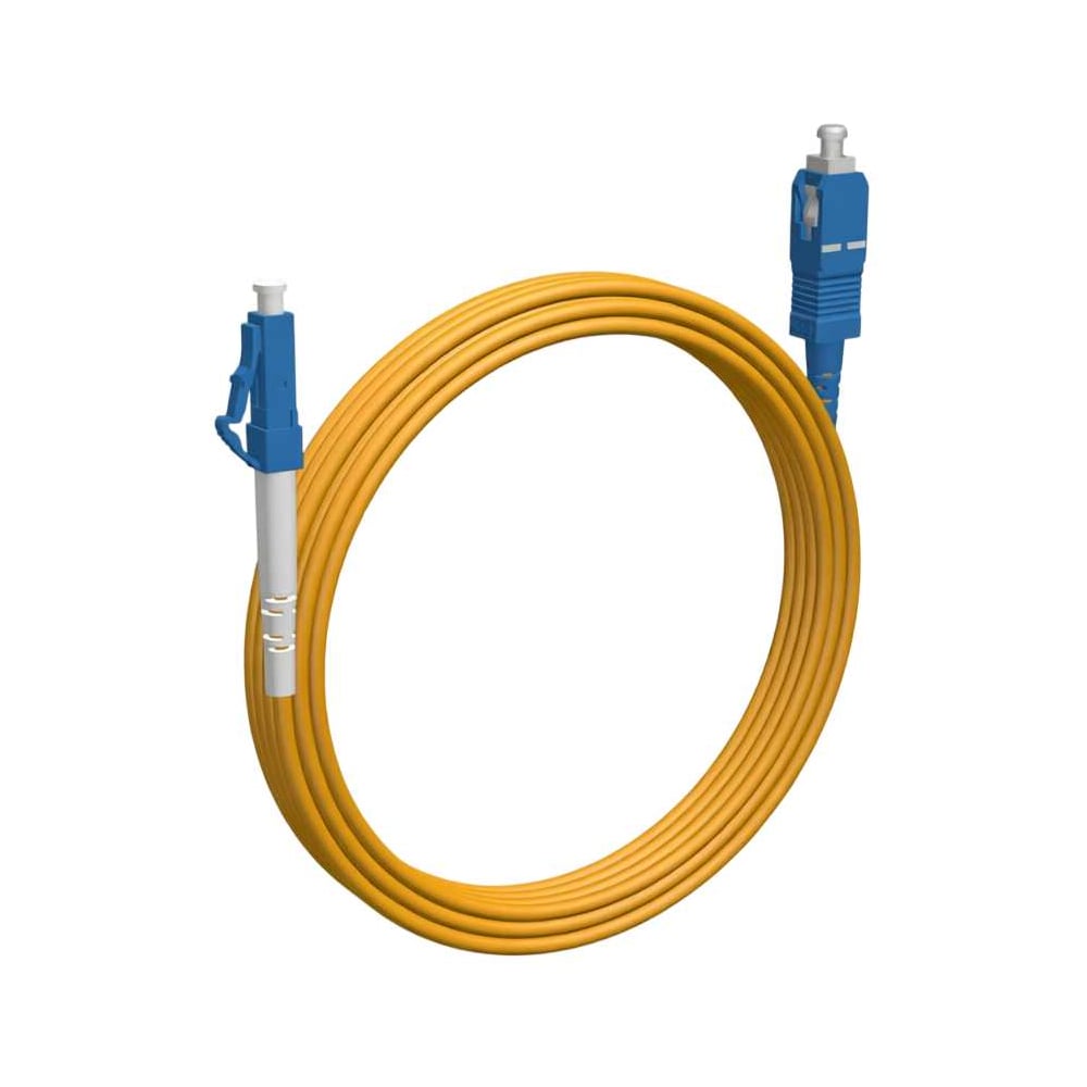 Шнур оптический KOSCAB spc LC/UPC-SC/UPC 9/125 2.0мм 67м LSZH (патч-корд)шт КОС-SPC-9-LC/U-SC/U-2.0-67