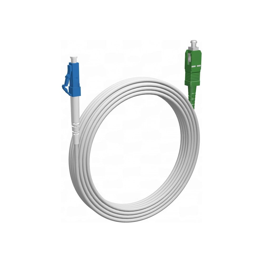 Шнур оптический KOSCAB spc LC/UPC-SC/APC G657.A1 3.0мм 60м LSZH (патч-корд)шт КОС-SPC-G657.A1-LC/U-SC/A-3.0-60