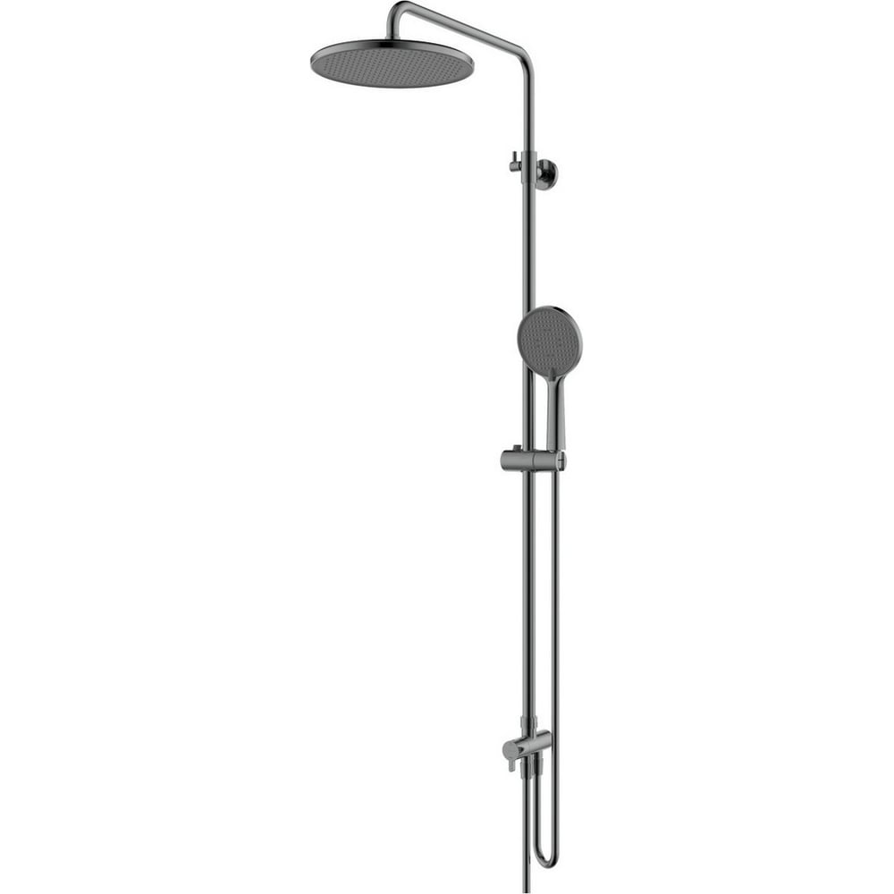 Душевая система AQUATEK АЛЬФА AQ2946BGM 250 мм, оружейная сталь 00000147326