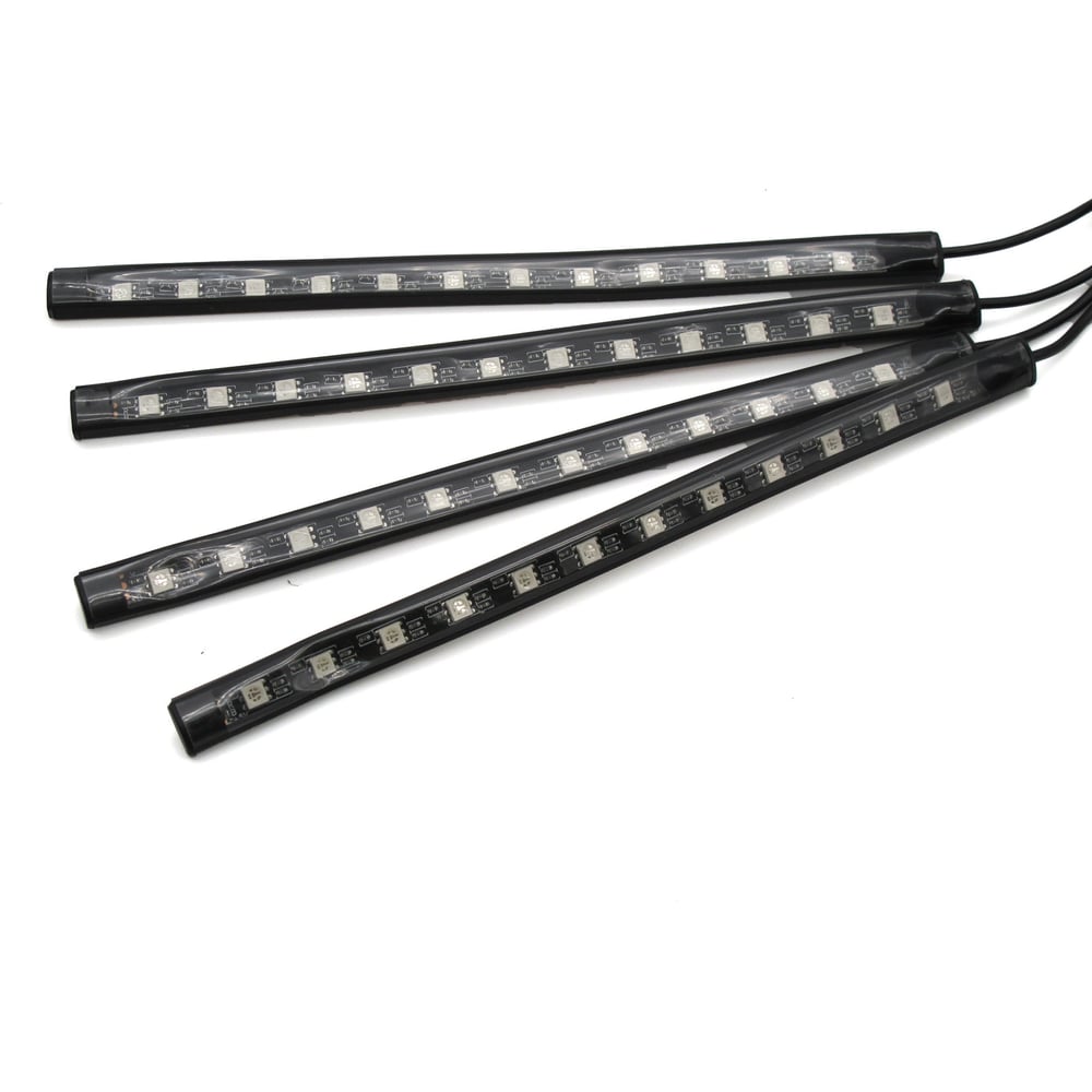 Подсветка салона Вымпел USB (4 планки по 12Led, 8 цветов, светомузыка, пульт) 4090