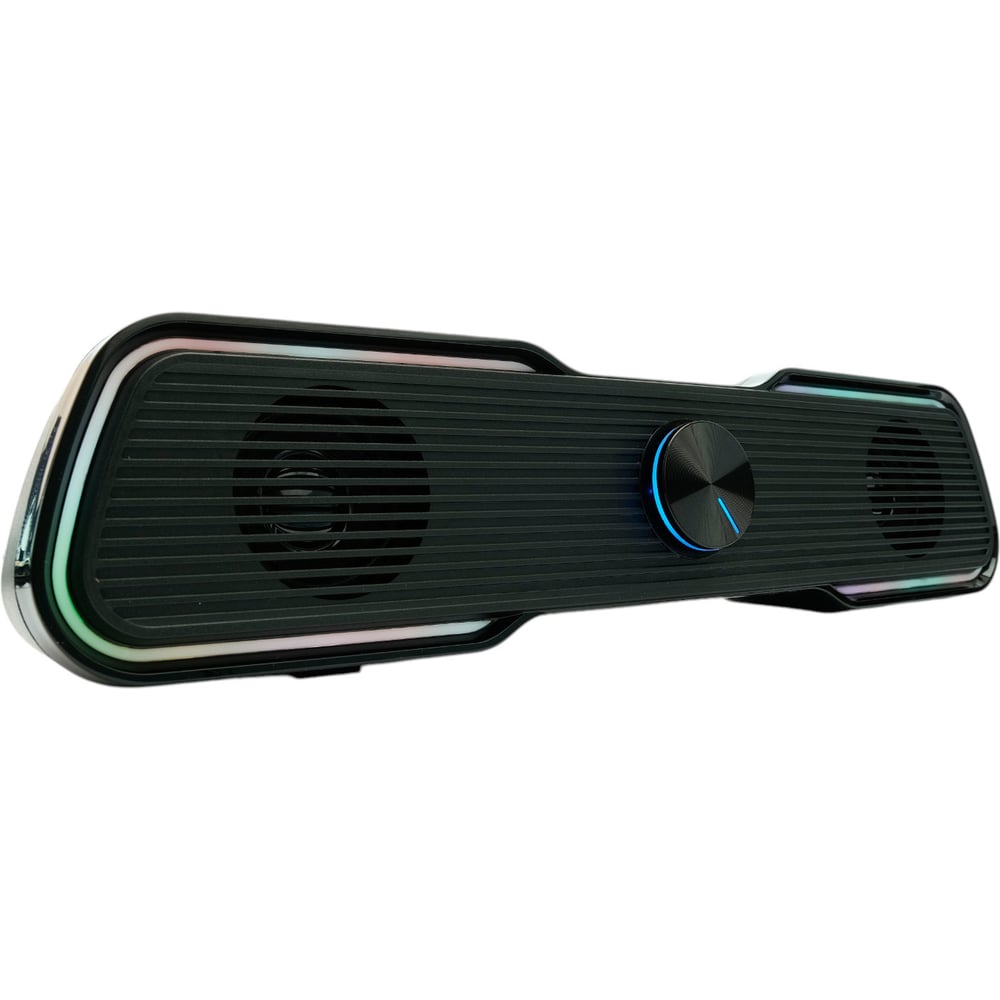 Саундбар Gembird 2.0, 6Вт, пластик, рег.громкости, RGB подсветка, черный SPK-320