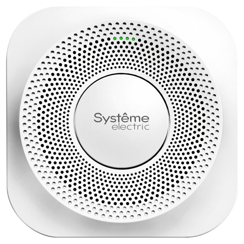 Датчик Systeme Electric влажности, температуры, качества воздуха комнатный SystemeComf, CO₂, PM2.5, TVOC, RS-485 Modbus RCFSRHQT
