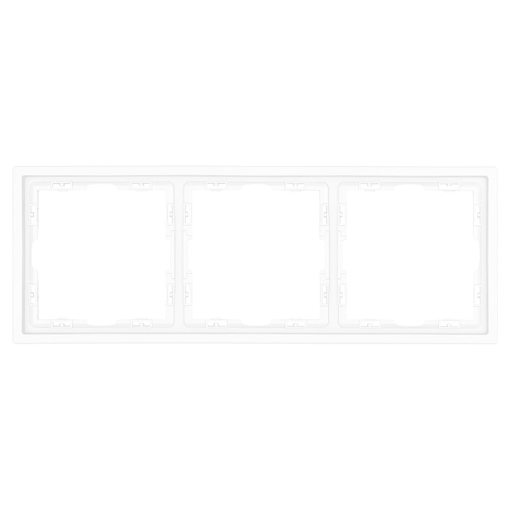 Рамка Vell тонкая белая, пластик, 3 поста, 80х80 мм, модуль, Grand {V702161} 1398333