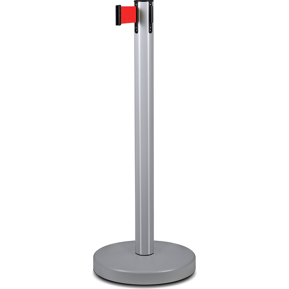 Cтойка RUSBARRIER с лентой 5 метров BSLN-327635 GREY red