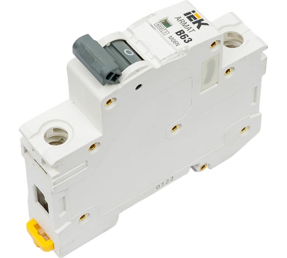 Изображение товара Автоматический выключатель IEK M06N 1P B 63А AR-M06N-1-B063