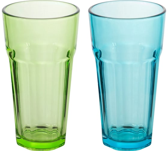 Изображение товара Стеклянный стакан Mallony 355 мл, цвета в ассортименте бирюзовый/зелёный 007278