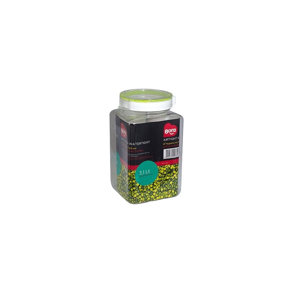 Изображение товара Квадратный контейнер BORA 3.1 л с крышкой, прозрачный