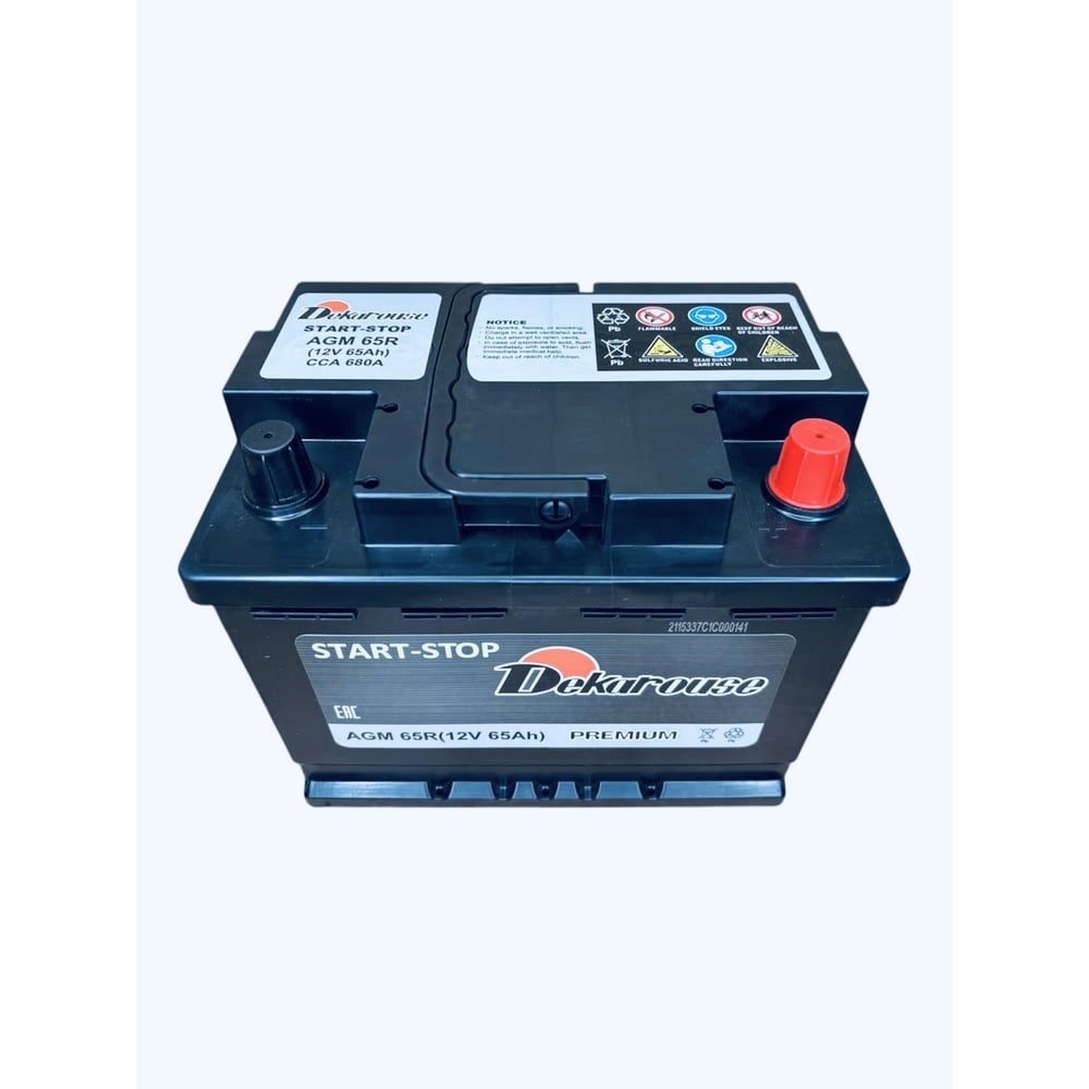Изображение товара Аккумулятор автомобильный Dekarouse AGM 65R Изображение товара Аккумулятор автомобильный Dekarouse AGM 65R