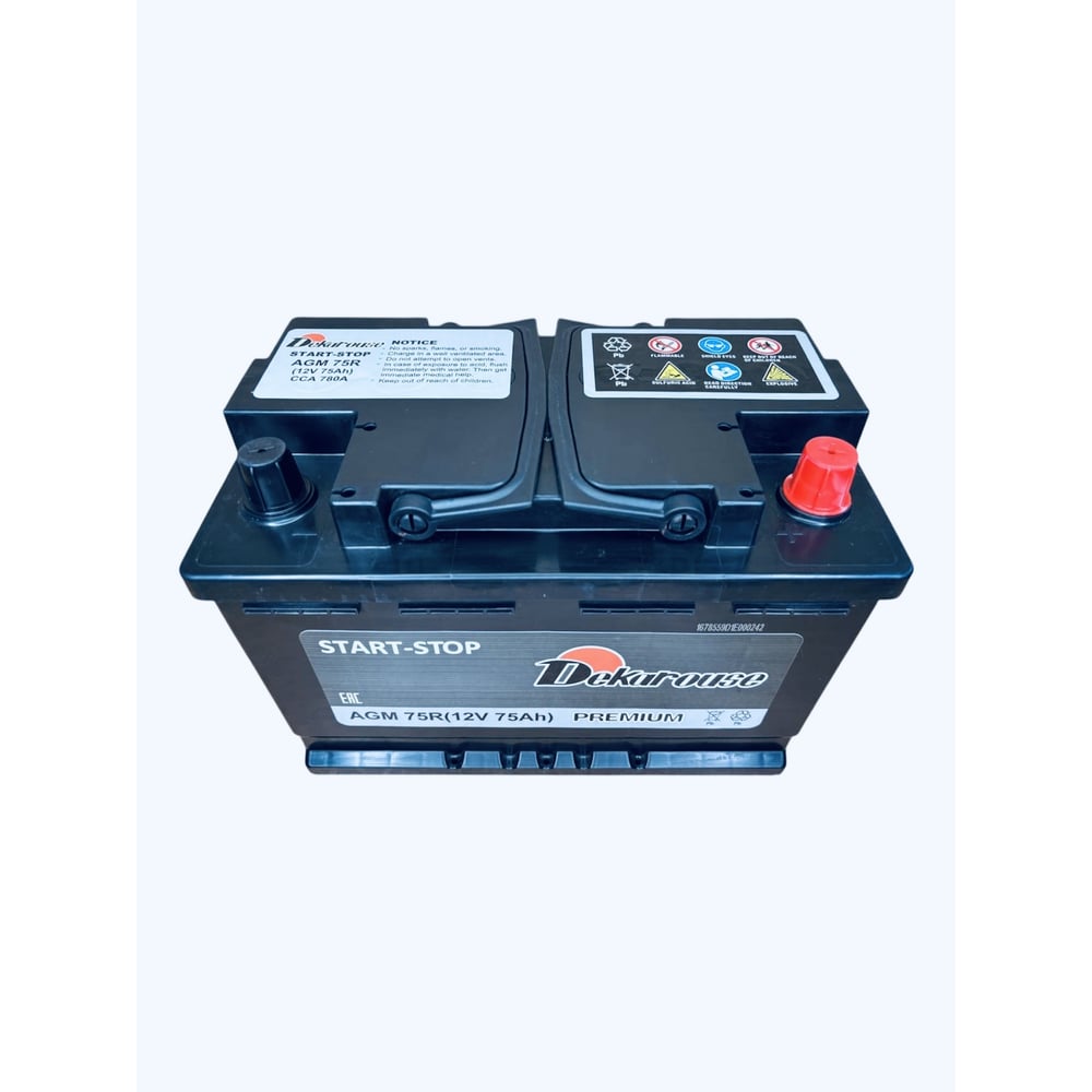Изображение товара Аккумулятор автомобильный Dekarouse AGM 75R