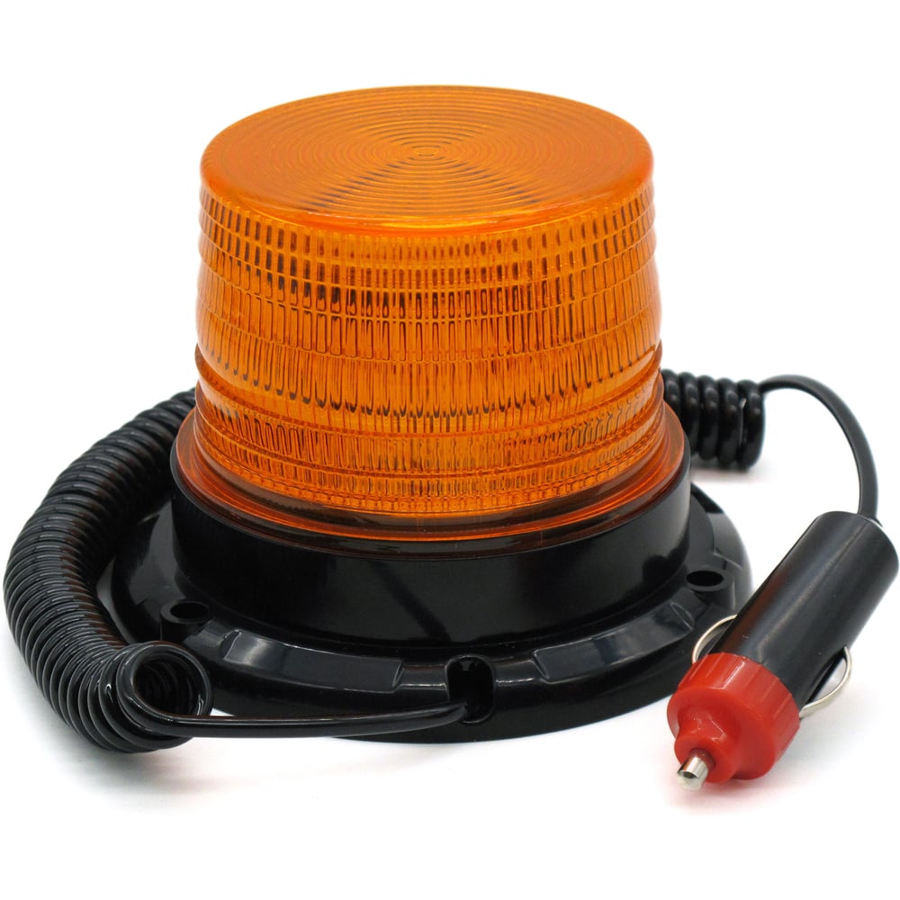 Проблесковый маяк Вымпел (мигалка) JSD-1 (оранжевый LED, 12-24В, магнит, разъем прикуривателя) 6136