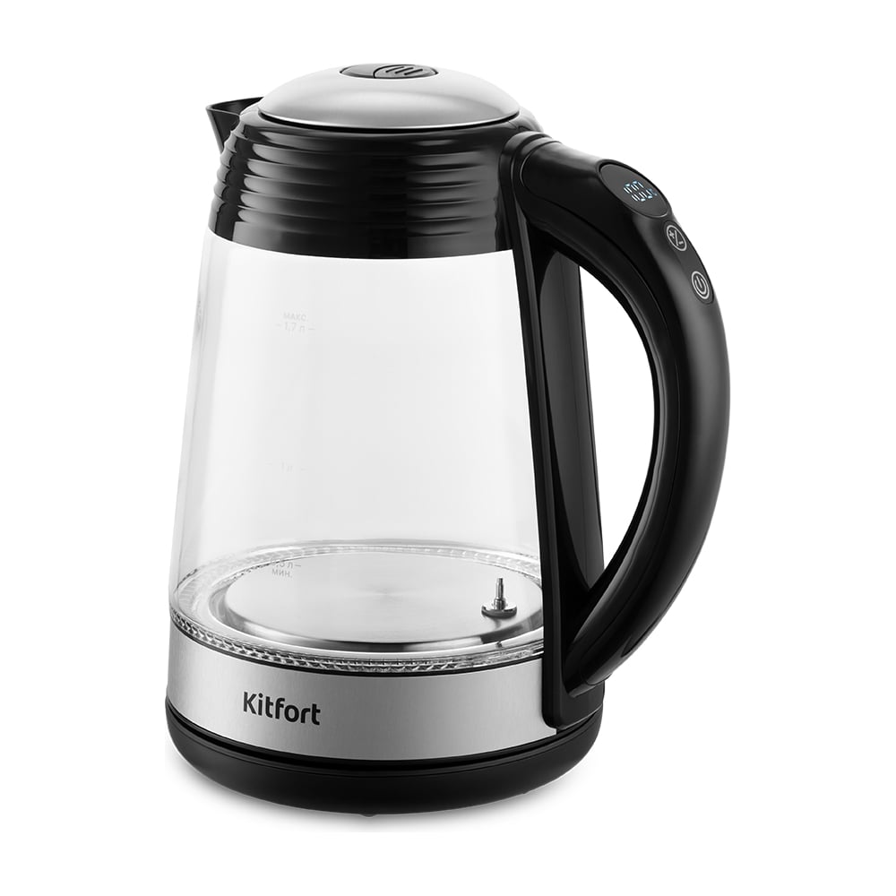 Чайник KITFORT, цвет серебристый/черный КТ-6126 - фото 1