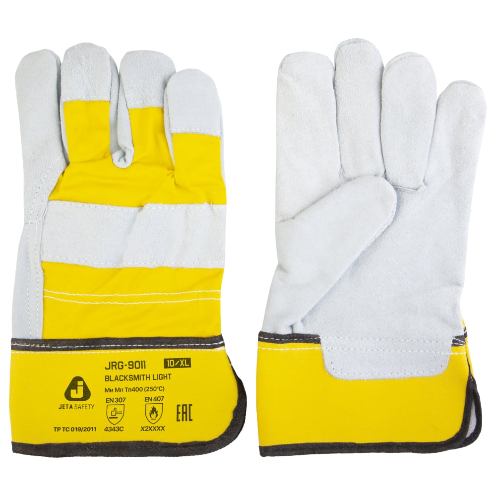 Изображение товара Перчатки комбинированные кожаные (краги) Jeta Safety размер 10/XL JRG-9011