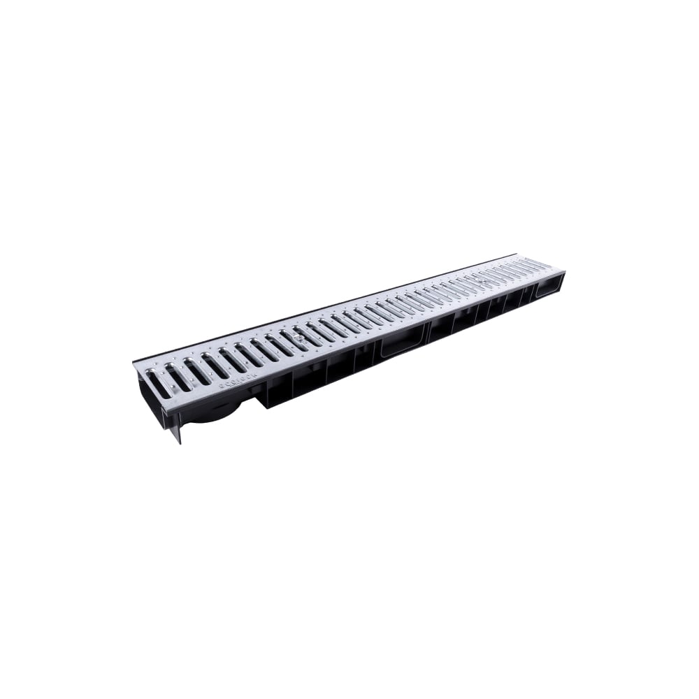 Лоток Ecoteck ParkLine DN100 h59 с решеткой стальной A15 (черный) ДИ 27305000