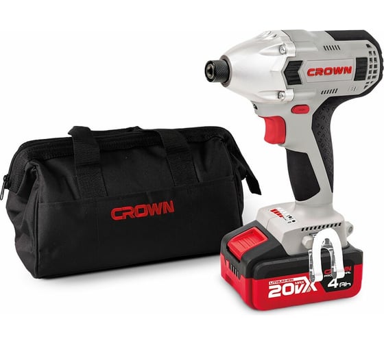 Изображение товара Аккумуляторный ударный винтоверт Crown CT22021HX-4 TB