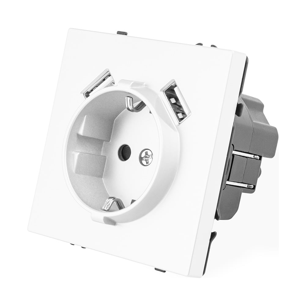Розетка белая, USB-A, USB-A электрическая, модуль, Grand {V702205} Vell 1398377