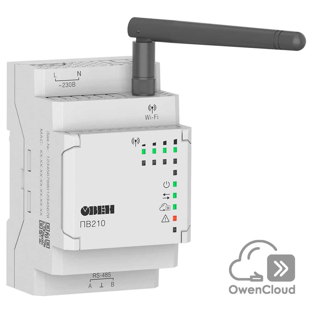 Шлюз сетевой для доступа к сервису ОВЕН OwenCloud ПВ210-24 R-00000938