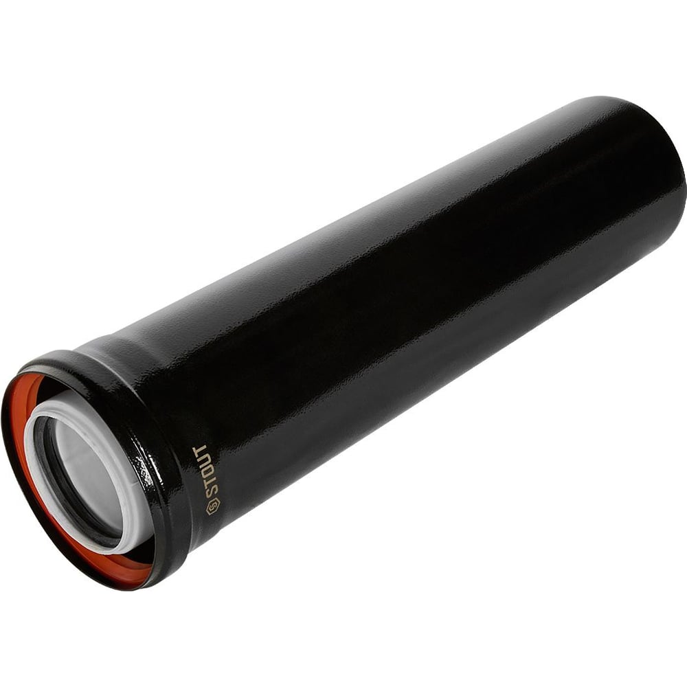Удлинитель дымохода конденсационный коаксиальный STOUT SCR-8012-600500 D80(п-м)/125(п- PEE9H4MMBMI3AL