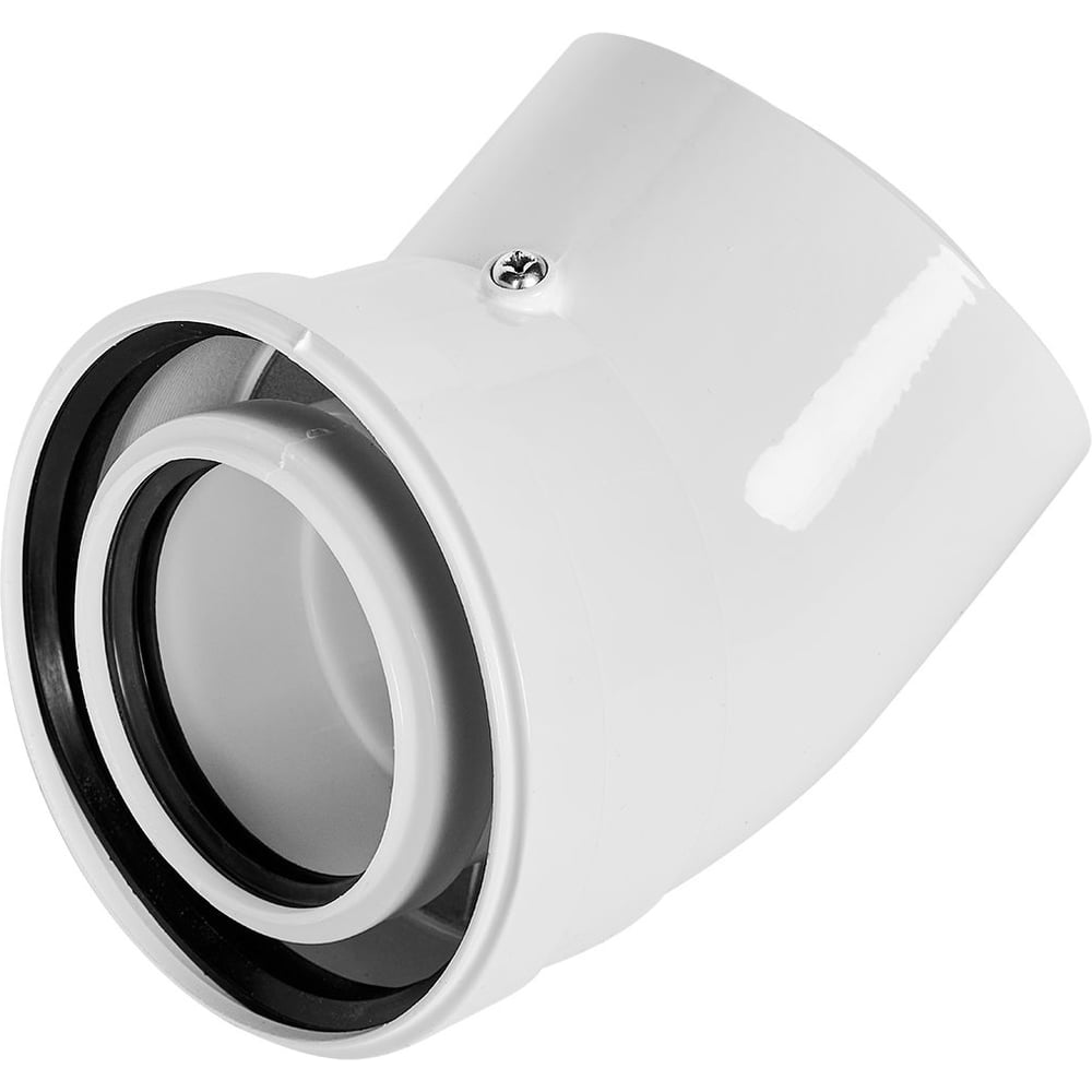 Отвод 45 конденсационный коаксиальный STOUT SCR-8012-000045 D80(п-м)/125(п-м) PEE9H4MMBH45L9