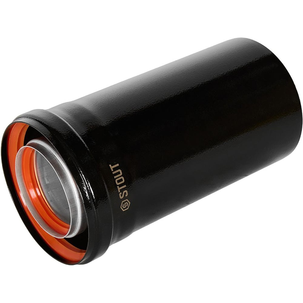 Удлинитель дымохода традиционный коаксиальный STOUT SCR-8125-600250 D80(п-м)/125(п-м), PEE9H4MMBMGN2A