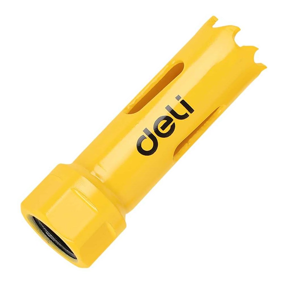 Коронка биметаллическая DELI 35мм DH-SKK035-E1 (макс глубина сверления 38мм, шаг зубьев 4-6мм, 42CrMo+M3) 171763