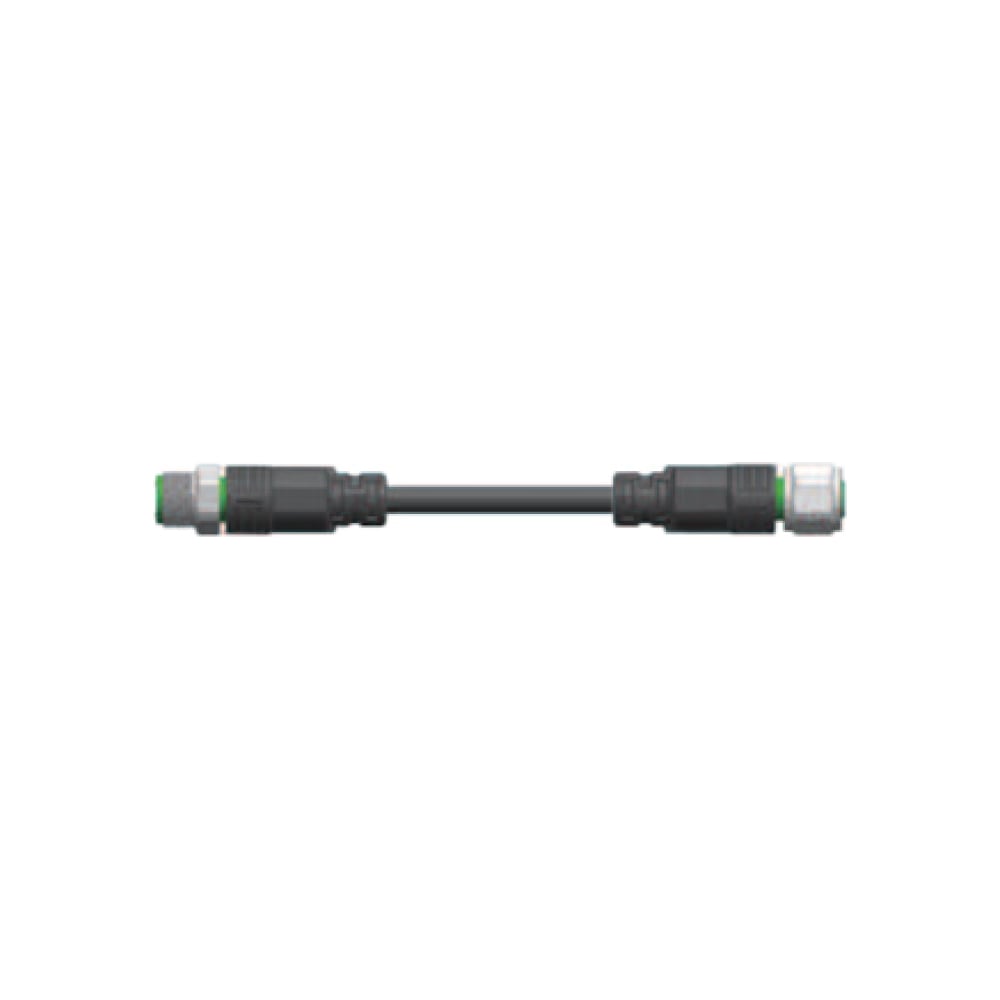 Соединитель кабельный VELLEDQ M12-M04T/F04T-2.0PUR/BK М12,Вилка прямой/Розетка прямой,4-PIN IP67,60/125/250 DC,кабель ПУ 2м 08-00052308