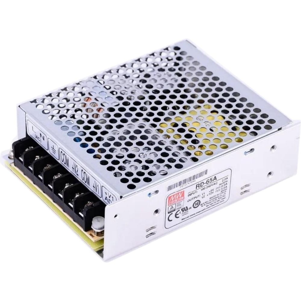 Изображение товара Двухканальный блок питания Mean Well RD-65A 66 Вт 5, 12 В, 64478