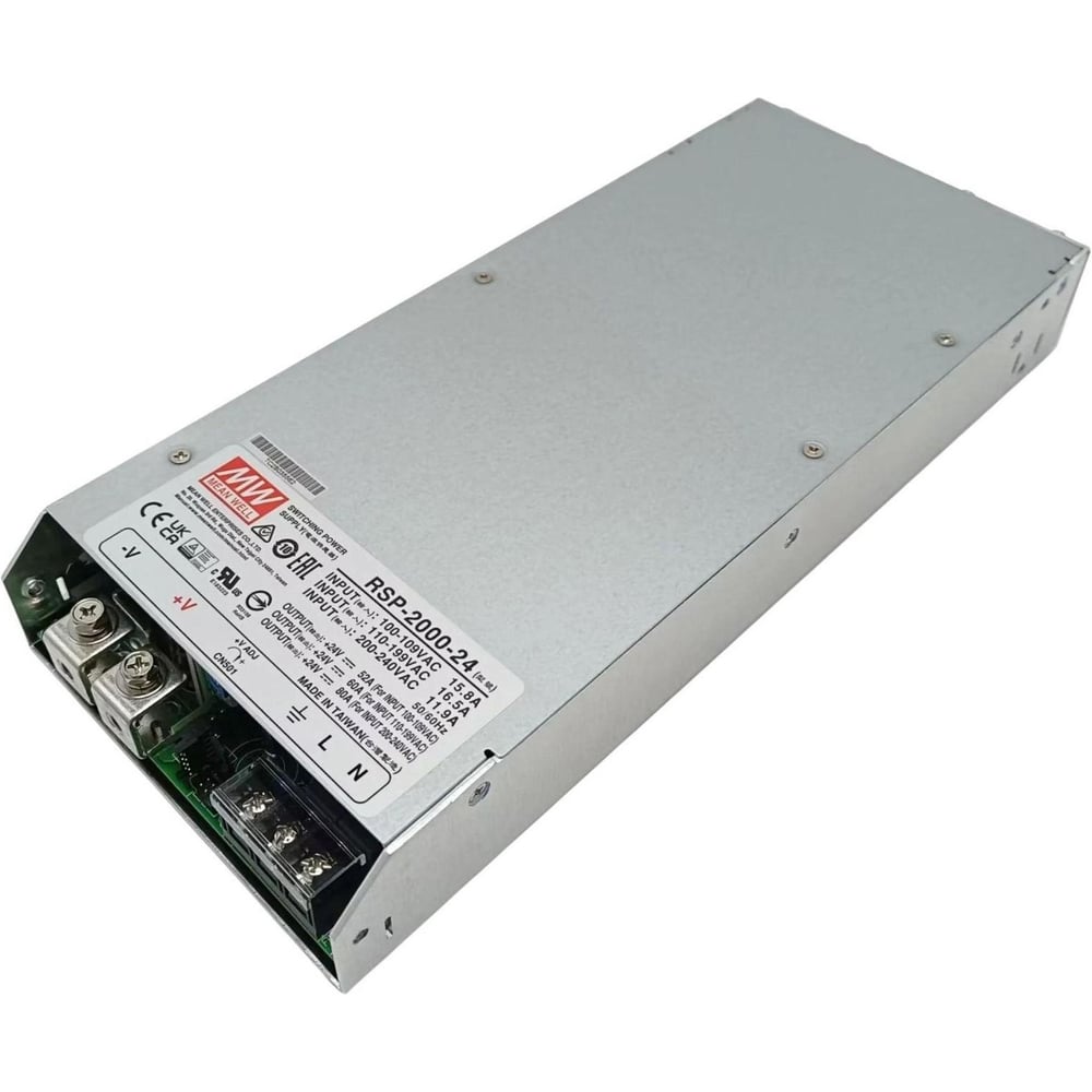 Изображение товара Мощные блоки питания MEAN WELL RSP-2000-24 1920 Вт 24 В для системы управляемого питания 886348