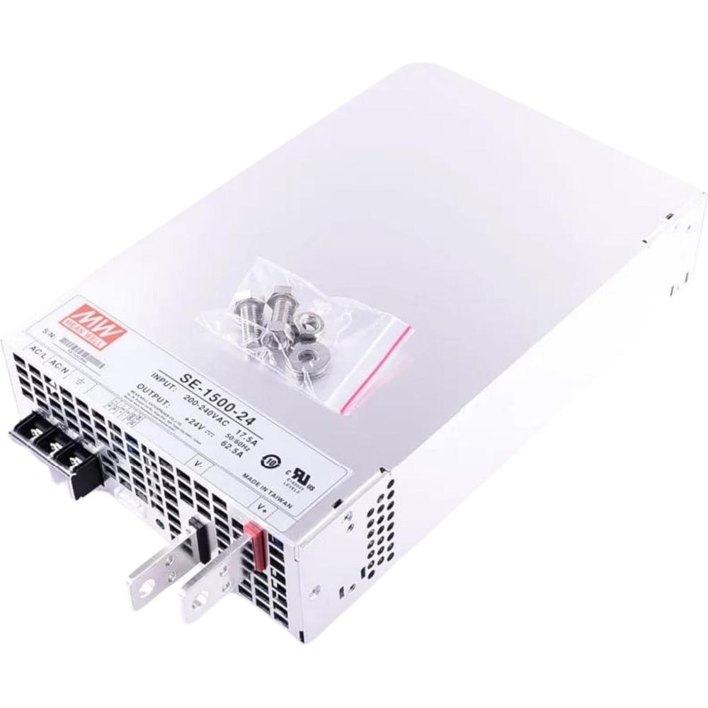 Изображение товара Блок питания на шасси MEAN WELL SE-1500-48 1500Вт 48В 31,3А высокой мощности в кожухе, встроенный вентилятор, алюминиевый корпус, удаленное включение/выключение 440430 Изображение товара Блок питания на шасси MEAN WELL SE-1500-48 1500Вт 48В 31,3А высокой мощности в кожухе, встроенный вентилятор, алюминиевый корпус, удаленное включение/выключение 440430