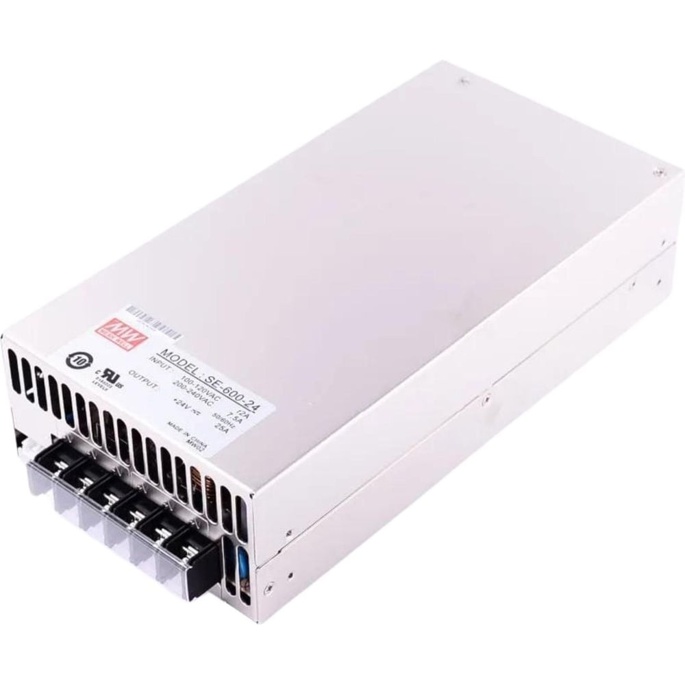 Изображение товара Блок питания на шасси MEAN WELL SE-600-48 600Вт 48В 12,5А высокой мощности в кожухе, встроенный вентилятор, алюминиевый корпус, удаленное включение/выключение 63584
