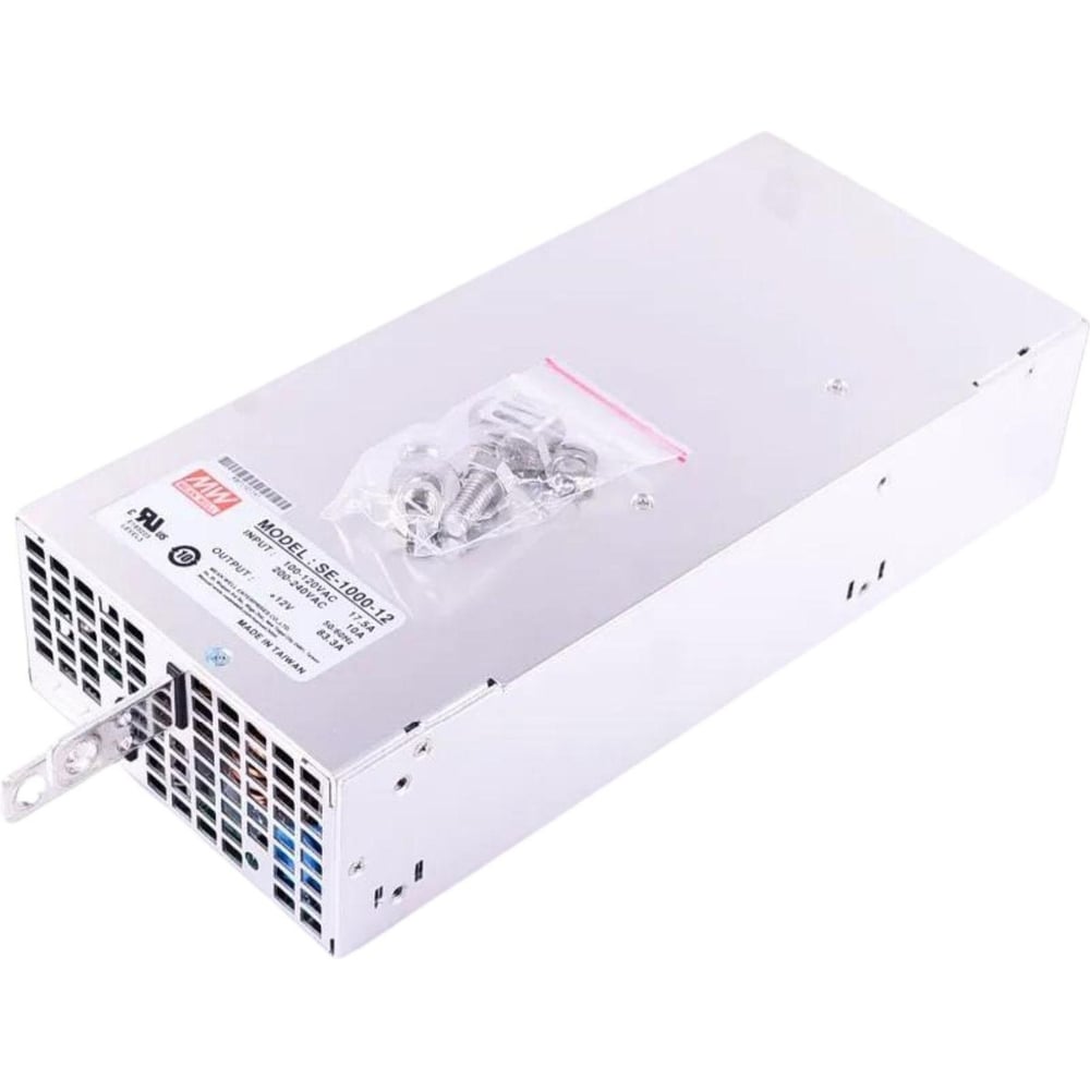 Изображение товара Блок питания на шасси MEAN WELL SE-1000-12 1000Вт 12В 83,3А высокой мощности в кожухе, встроенный вентилятор, алюминиевый корпус, удаленное включение/выключение 223970