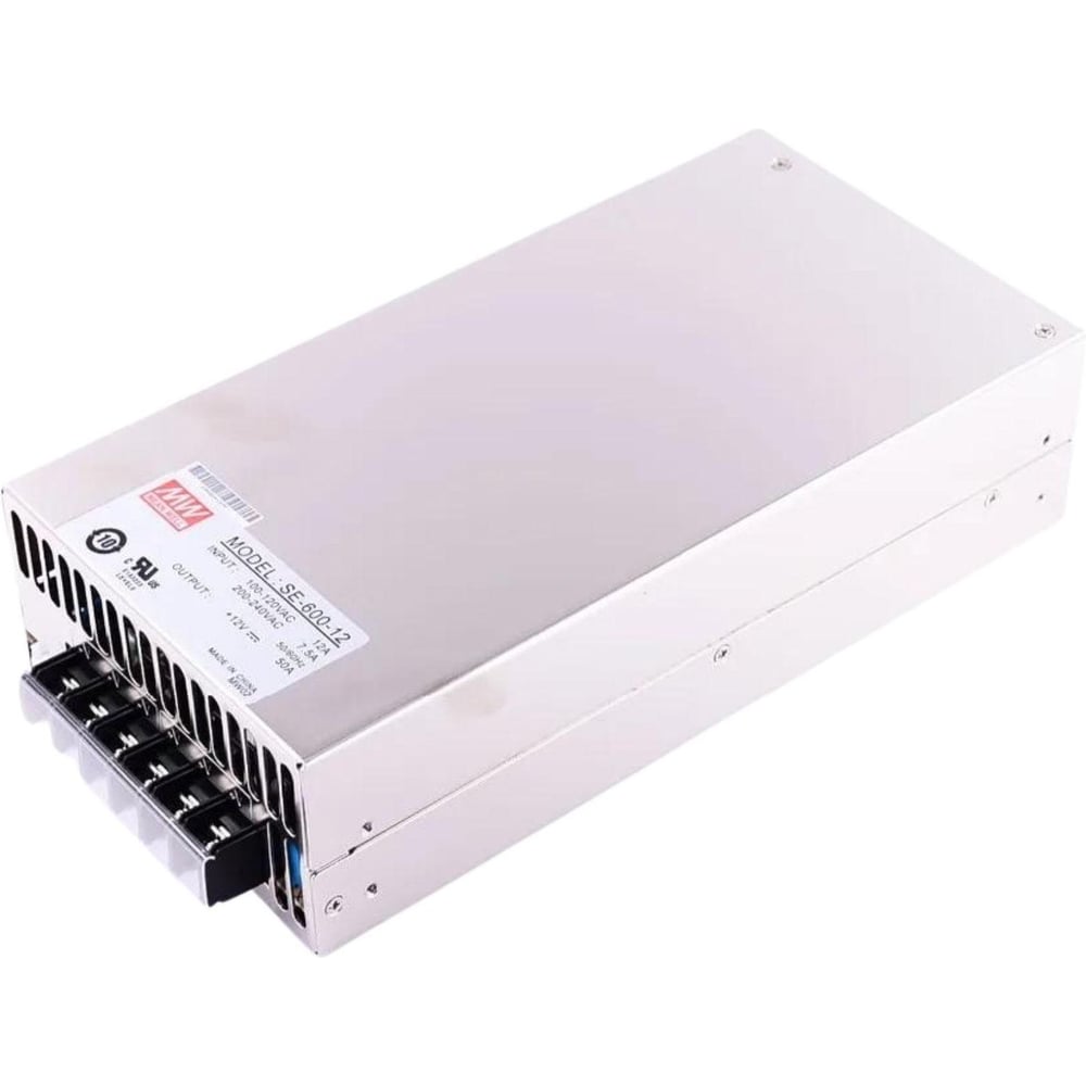 Изображение товара Блок питания на шасси MEAN WELL SE-600-12 600Вт 12В 50А высокой мощности в кожухе, встроенный вентилятор, алюминиевый корпус, удаленное включение/выключение 63606 Изображение товара Блок питания на шасси MEAN WELL SE-600-12 600Вт 12В 50А высокой мощности в кожухе, встроенный вентилятор, алюминиевый корпус, удаленное включение/выключение 63606