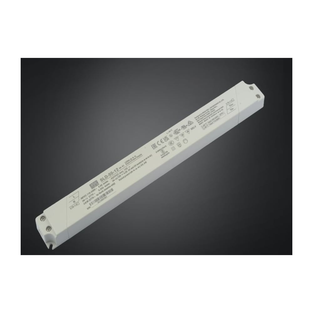 Изображение товара Линейный LED-драйвер MEAN WELL SLD-50-12 для светодиодных лент 50 Вт 12 В 4.2 А 3468611