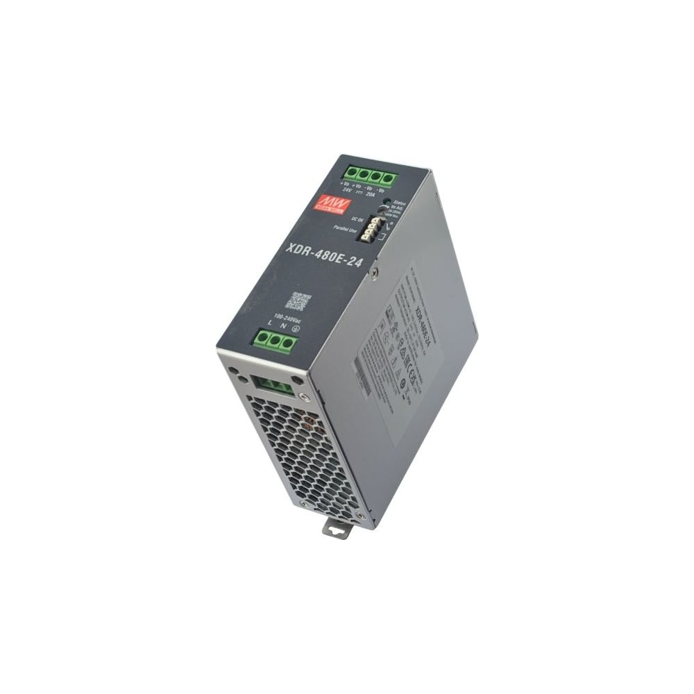 Изображение товара Блок питания на DIN-рейку MEAN WELL XDR-480E-24 480 Вт 24 В для экстремальных условий 7033172 Изображение товара Блок питания на DIN-рейку MEAN WELL XDR-480E-24 480 Вт 24 В для экстремальных условий 7033172