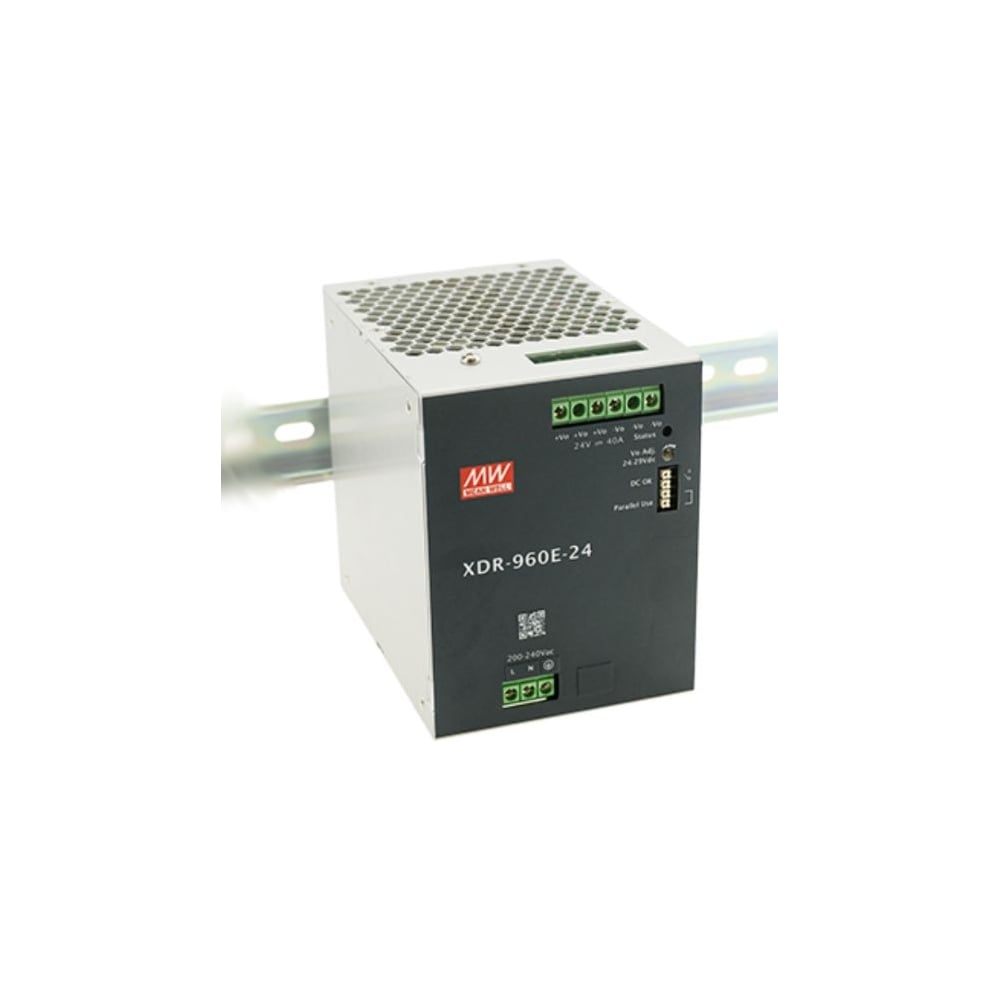 Изображение товара Ультратонкий блок питания на DIN-рейку MEAN WELL XDR-960E-24 960 Вт 24 В для экстремальных условий -40...70 C, с комплексом защит, для промавтоматики и оборудования 7033179