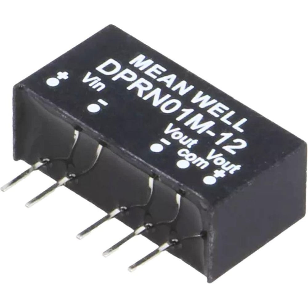DC/DC-преобразователь на печатную плату MEAN WELL DPRN01M-12 в корпусе SIP-6 изолированный 1 Вт 12 В 3915854