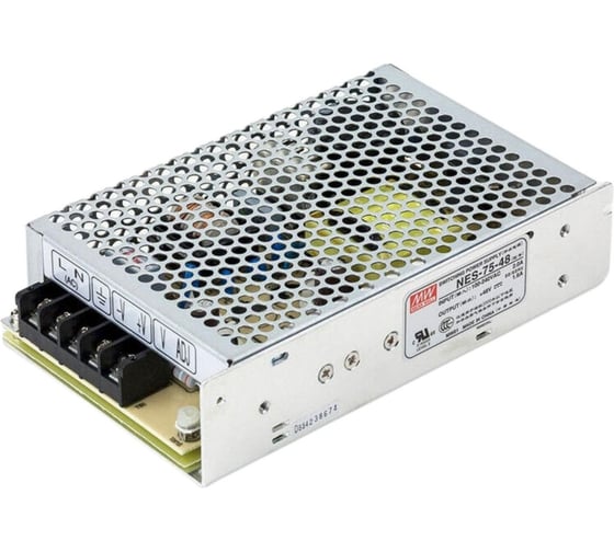 Изображение товара Блок питания в кожухе на шасси MEAN WELL NES-75-48 AC/DC 75 Вт 48 В 251797