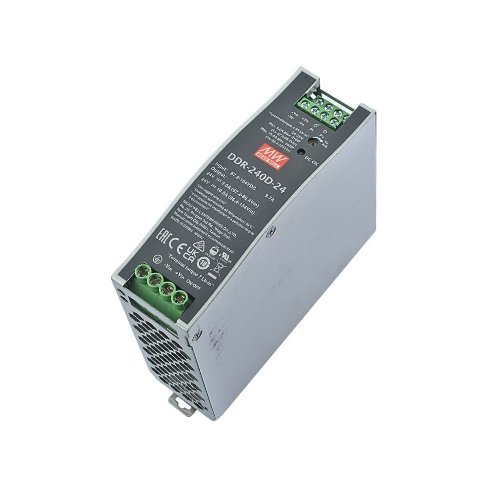 Блок питания на DIN-рейку MEAN WELL DDR-240D-24 DC/DC 240 Вт 24 В 3652734