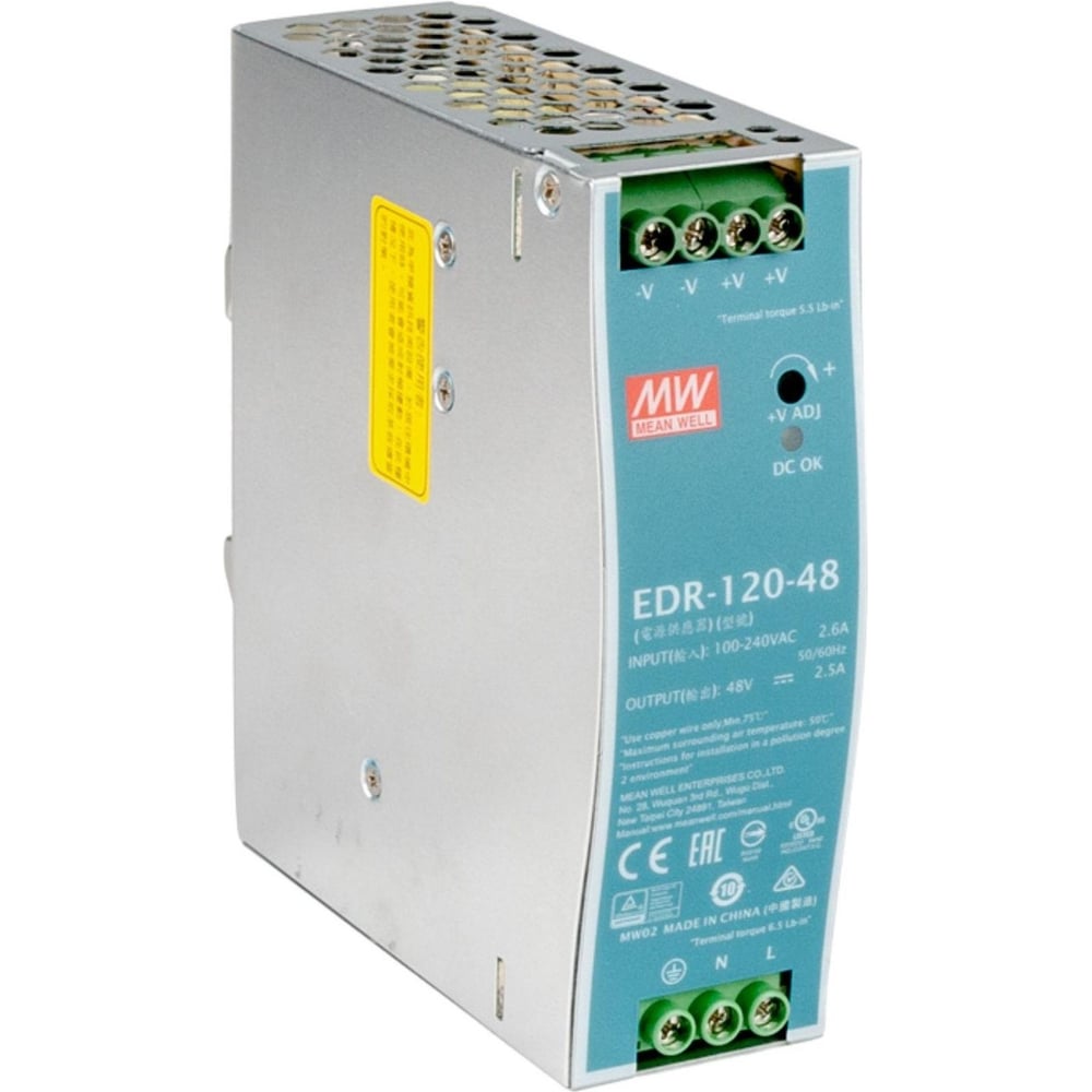 Блок питания на DIN-рейку MEAN WELL EDR-120-48 AC/DC 120 Вт 48 В 1369756