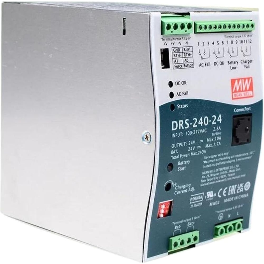 Блок питания на DIN-рейку MEAN WELL DRS-240-24 AC/DC 240 Вт 24 В 5337655
