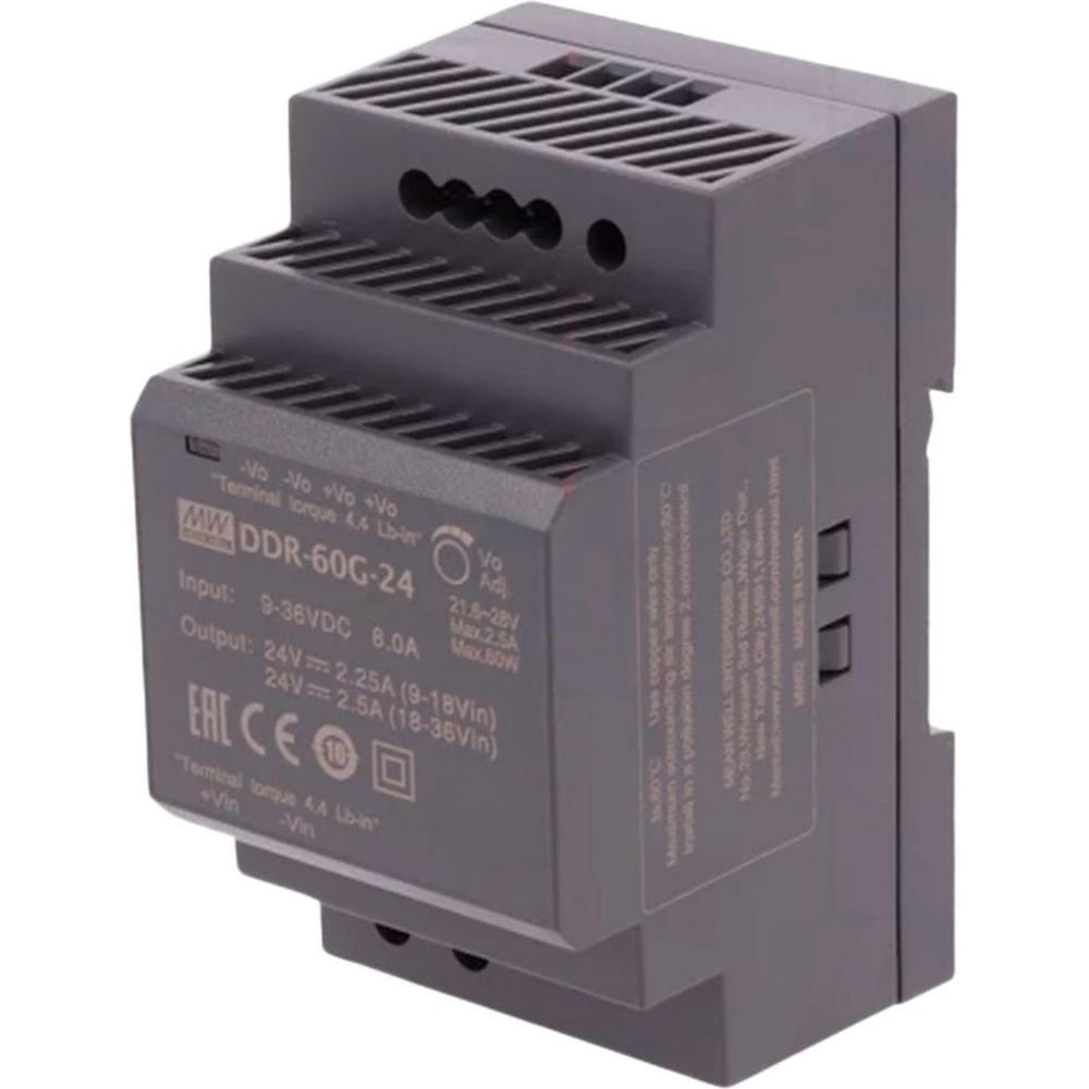 Блок питания на DIN-рейку MEAN WELL DDR-60G-24 DC/DC 60 Вт 24 В 2791638