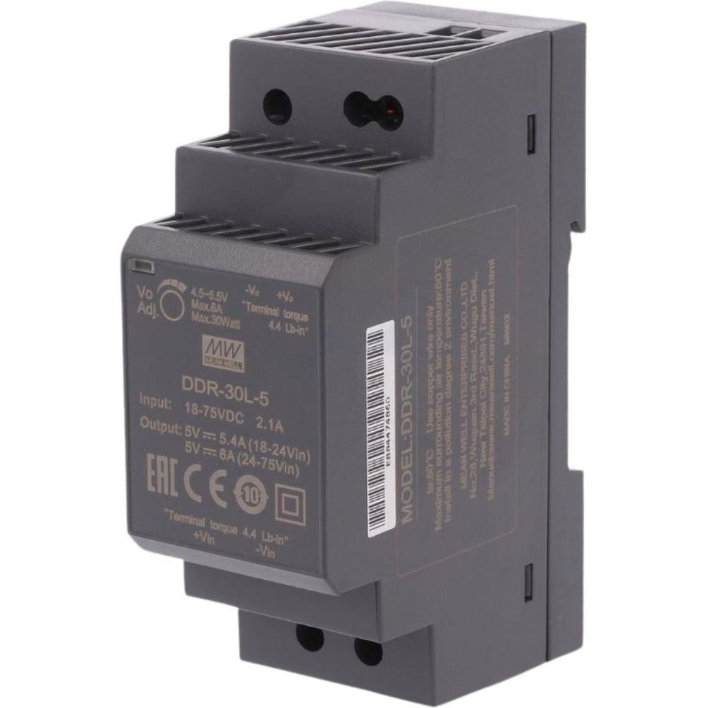 Блок питания на DIN-рейку MEAN WELL DDR-30L-5 DC/DC 30 Вт 5 В 2791875