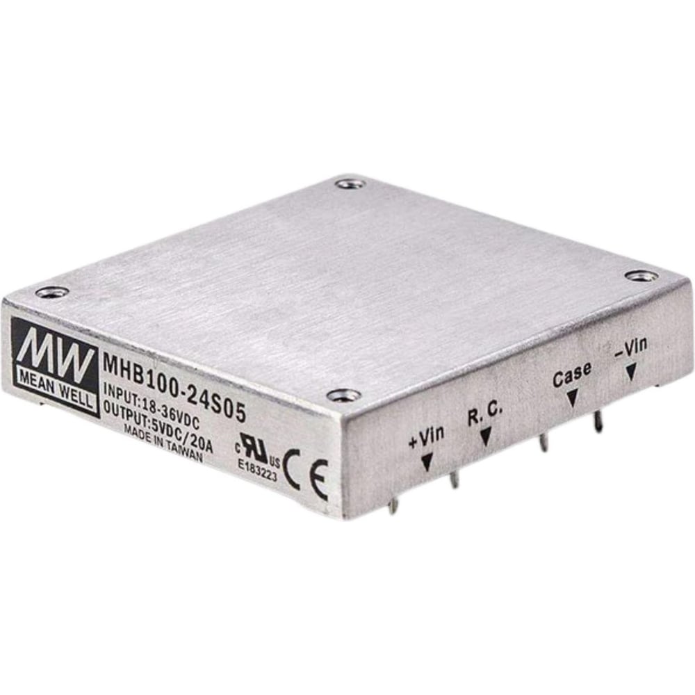 DC/DC-преобразователь на печатную плату MEAN WELL MHB100-24S05 дистанционное управление, изолированный, в корпусе 1/2 Brick, half brick, хафбрик 100 Вт 5 В 1269712