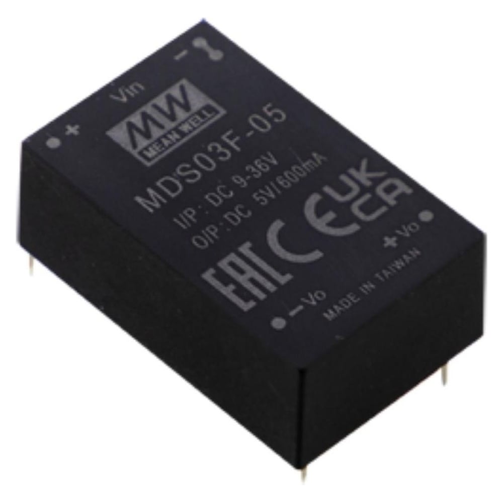 DC/DC-преобразователь на печатную плату изолированный MEAN WELL MDD03F-05 биполярный выход, для медицинских устройств стандарт EN60601-1 (2xMOPP) в корпусе DIP-24 3 В 3943357