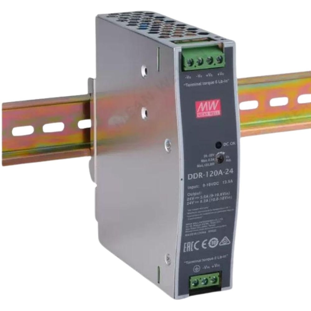 Блок питания на DIN-рейку MEAN WELL DDR-120A-24 DC/DC 100 Вт 24 В 2734276