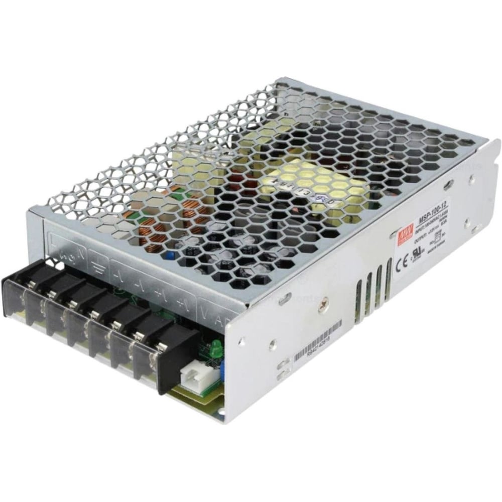 Блок питания в кожухе на шасси MEAN WELL MSP-100-12 с коррекцией мощности, дистанционным управлением, усиленная изоляция, низкий ток утечки, для медицинских устройств E 1083763